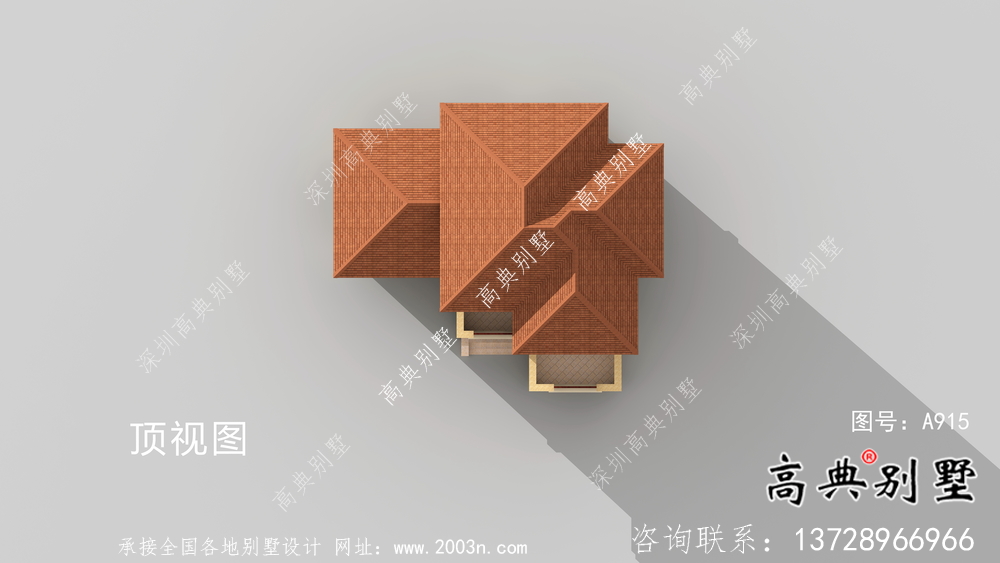 歐式框架結構兩層別墅設計圖效果圖