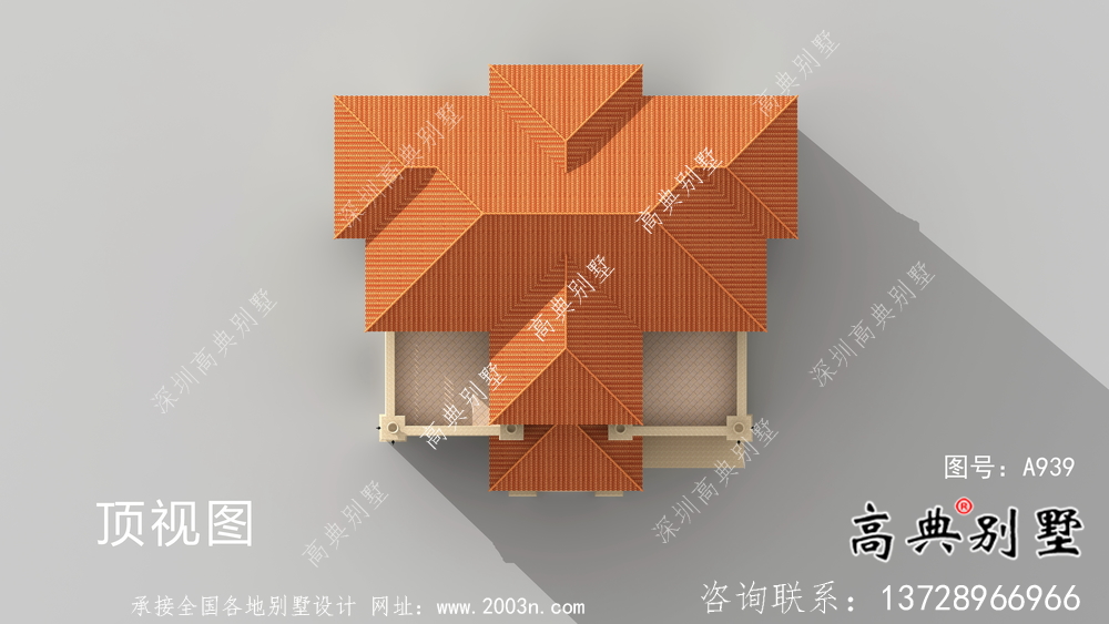 豪華高貴復式四層歐式別墅設計圖紙