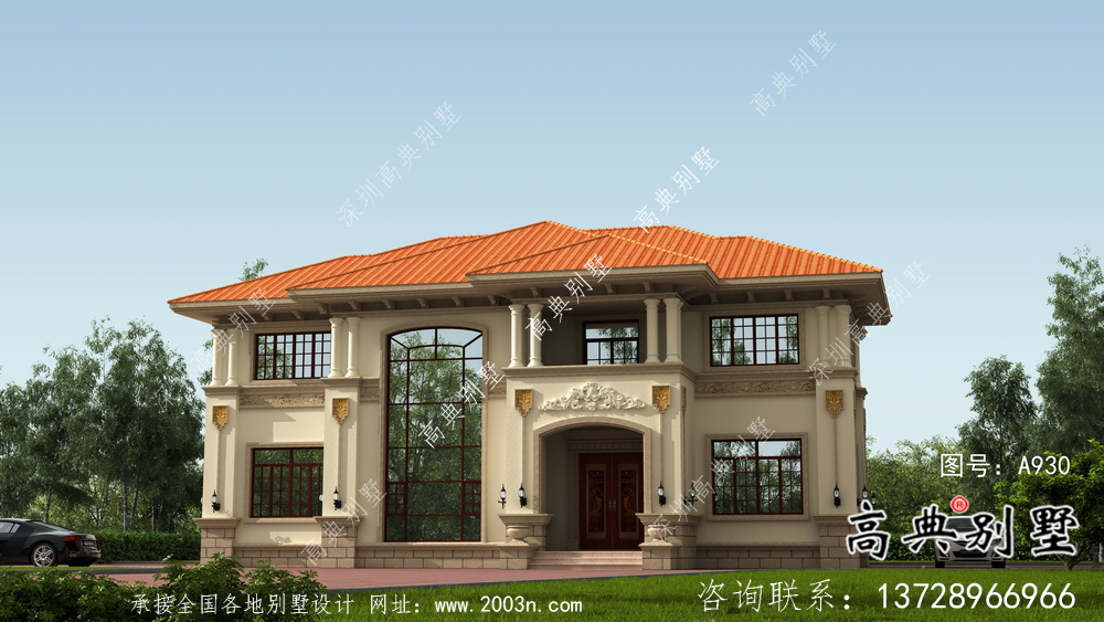 意大利風(fēng)格復(fù)式框架結(jié)構(gòu)兩層別墅設(shè)計(jì)圖