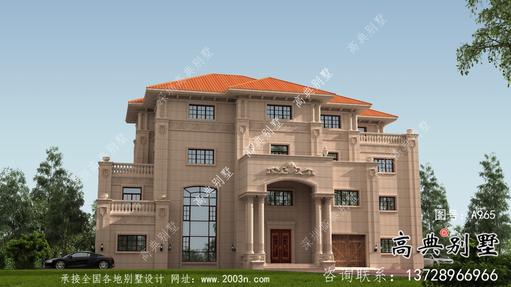 農村復式大氣四層歐式別墅設計圖紙