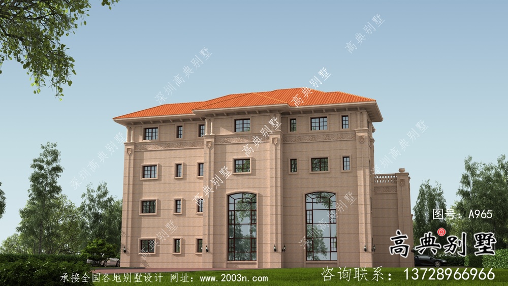農村復式大氣四層歐式別墅設計圖紙