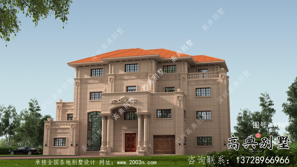 農村復式大氣四層歐式別墅設計圖紙