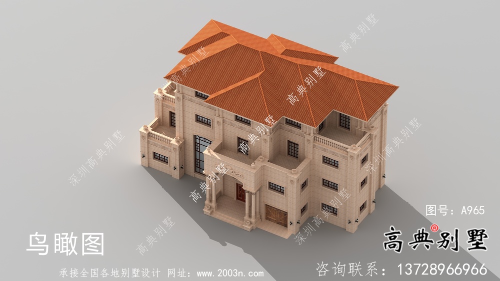 農村復式大氣四層歐式別墅設計圖紙