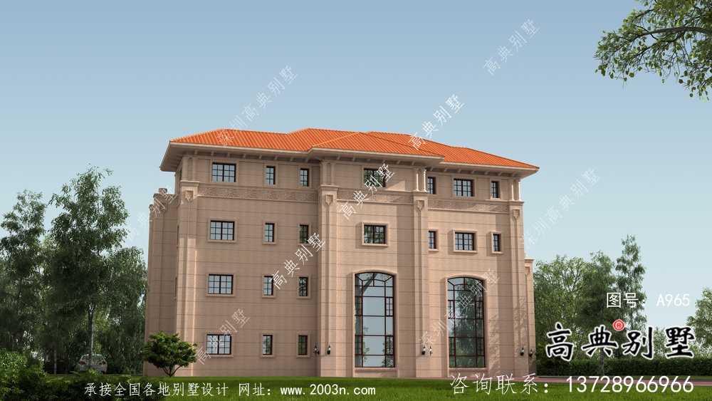 農村復式大氣四層歐式別墅設計圖紙