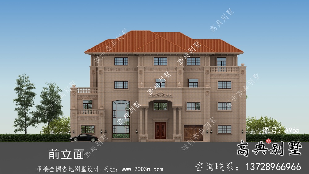 農村復式大氣四層歐式別墅設計圖紙