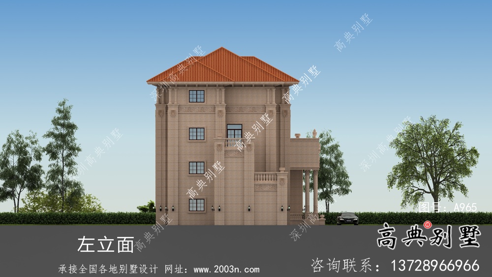 農村復式大氣四層歐式別墅設計圖紙