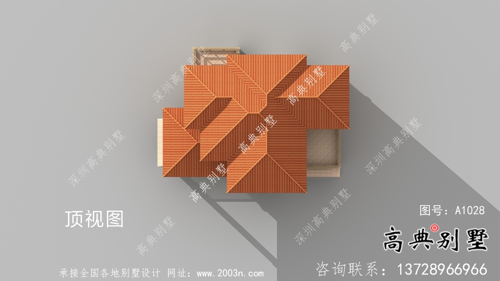 鄉村大復式二層歐式別墅設計圖紙