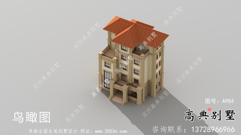 大氣高端歐式風格五層別墅設(shè)計圖
