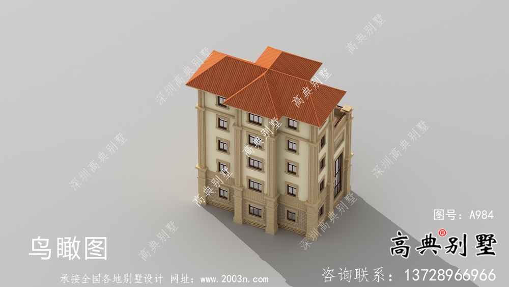 大氣高端歐式風格五層別墅設(shè)計圖