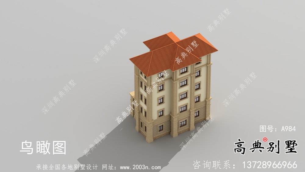 大氣高端歐式風格五層別墅設(shè)計圖