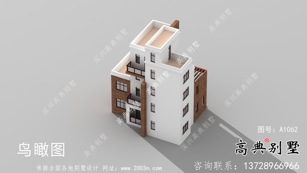農(nóng)村現(xiàn)代風格五層別墅設(shè)計圖及施工圖