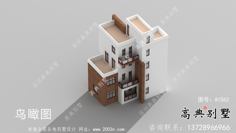 農(nóng)村現(xiàn)代風格五層別墅設(shè)計圖及施工圖