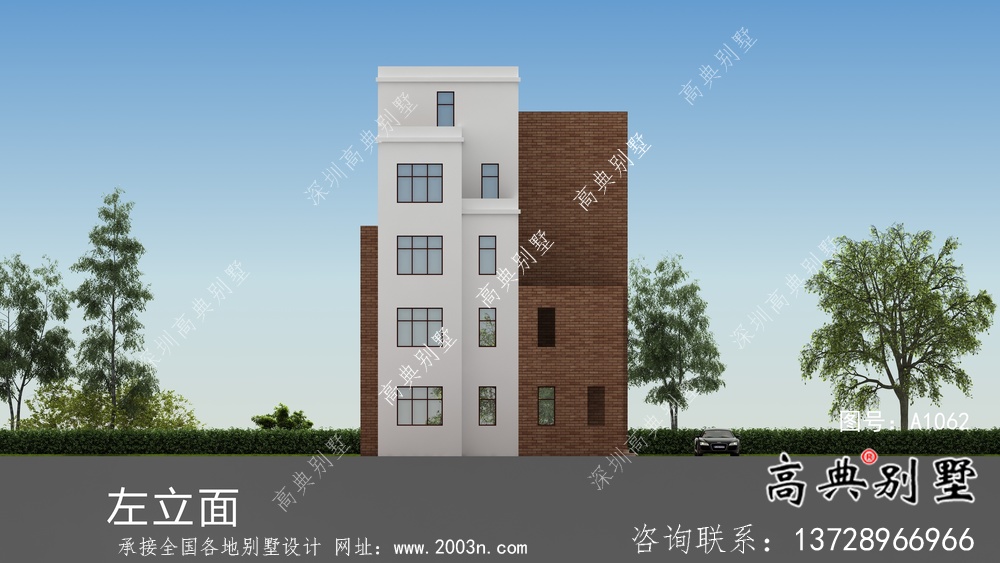 農(nóng)村現(xiàn)代風格五層別墅設(shè)計圖及施工圖