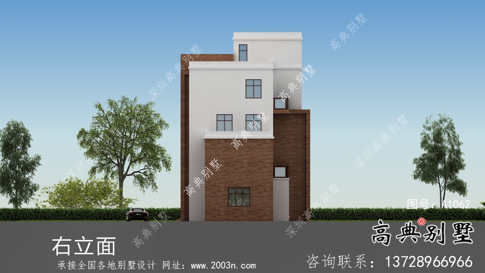 農(nóng)村現(xiàn)代風格五層別墅設(shè)計圖及施工圖