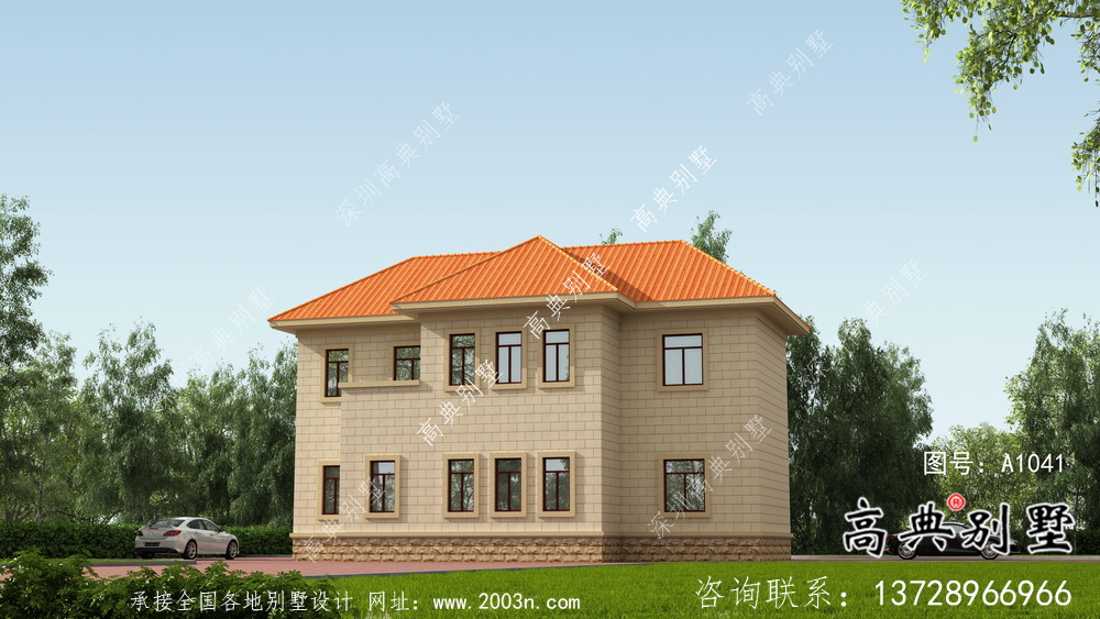 簡約實用歐式風格別墅設計圖及效果圖