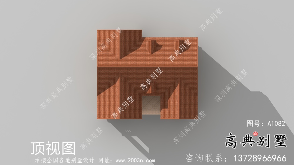 農(nóng)村單層歐式風格別墅設計圖紙及效果圖