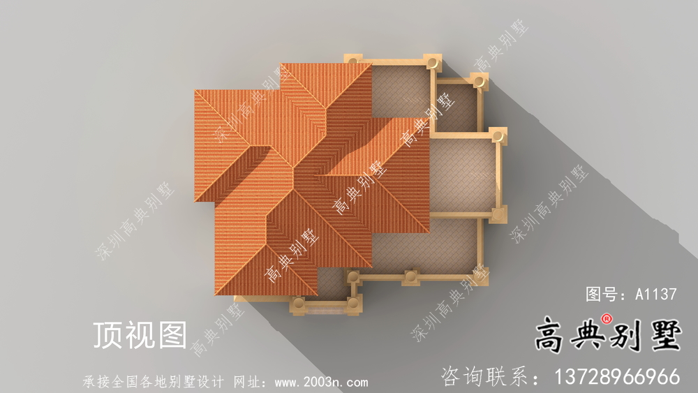 歐式古典四層別墅外觀設計效果圖大全
