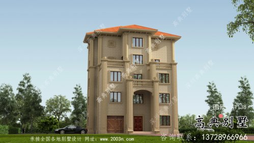 歐式五層農村別墅效果圖大全
