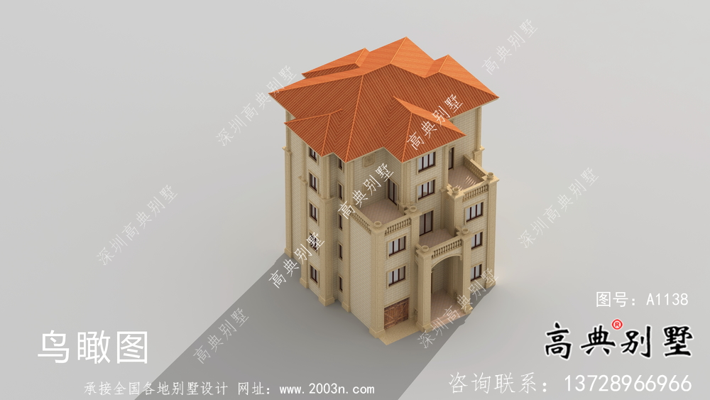 歐式五層農村別墅效果圖大全