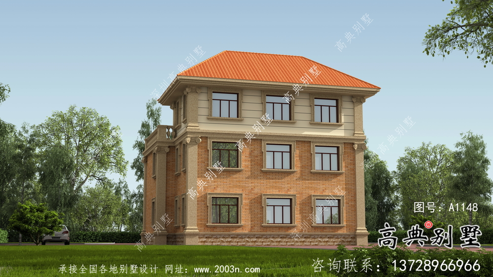 農村歐式三層復式別墅設計圖紙及平面設計圖