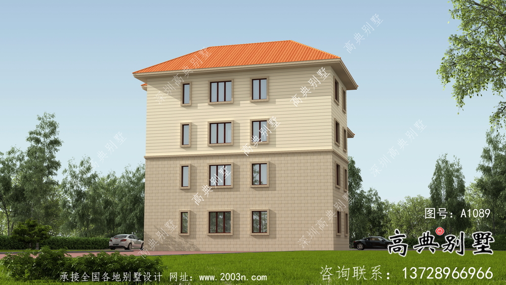 高貴氣質(zhì)帶車庫(kù)的復(fù)式別墅圖片大全