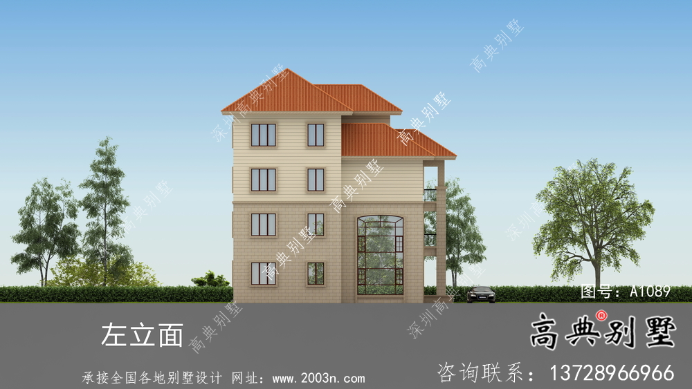 高貴氣質(zhì)帶車庫(kù)的復(fù)式別墅圖片大全