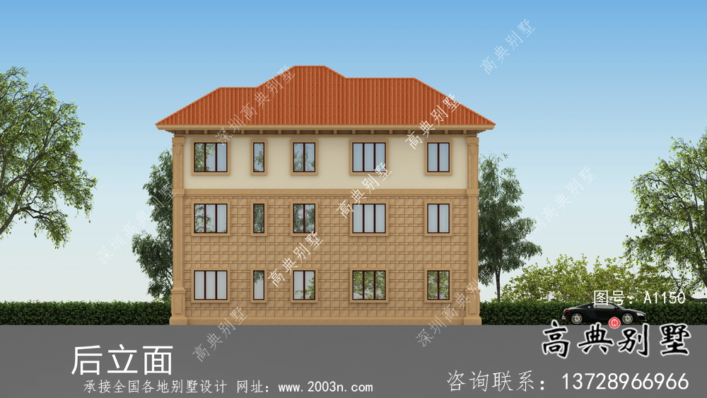復式歐式三層別墅設計外觀圖片大全
