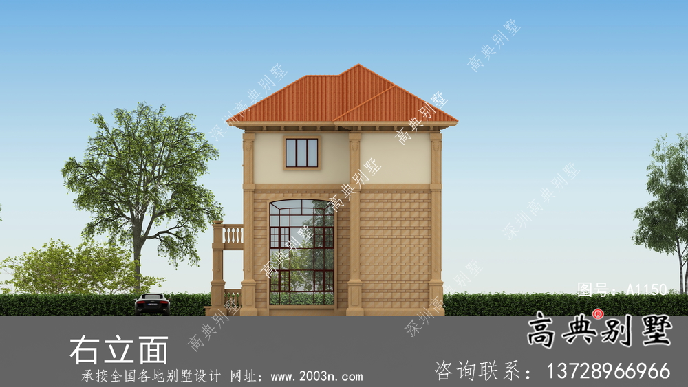 復式歐式三層別墅設計外觀圖片大全