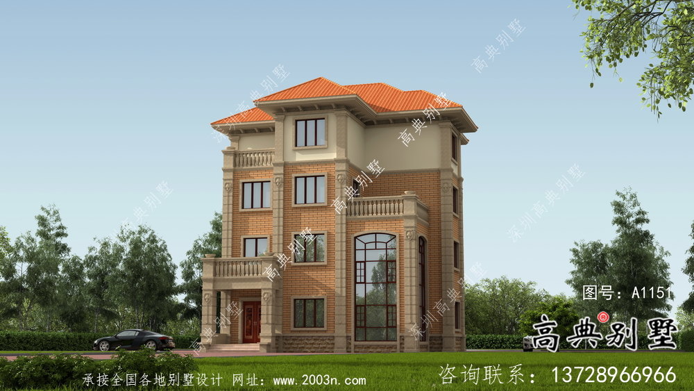 法式四層復式別墅設計圖紙