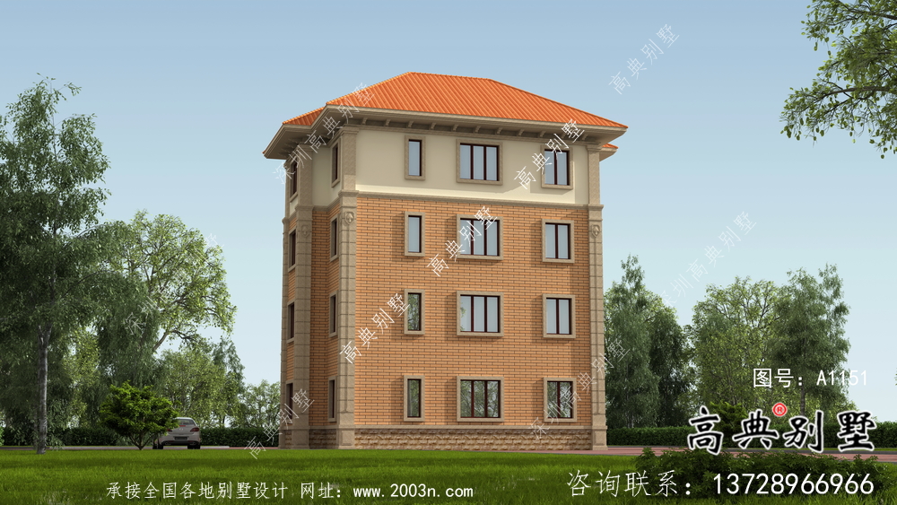 法式四層復式別墅設計圖紙
