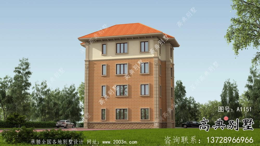 法式四層復式別墅設計圖紙
