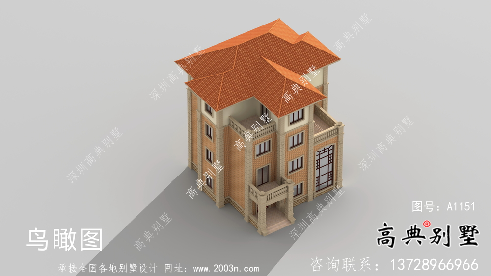 法式四層復式別墅設計圖紙