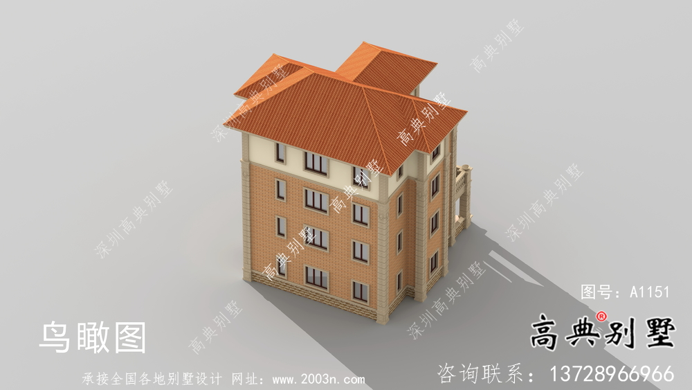 法式四層復式別墅設計圖紙