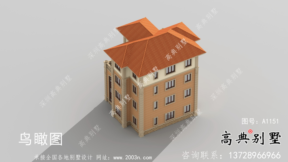 法式四層復式別墅設計圖紙