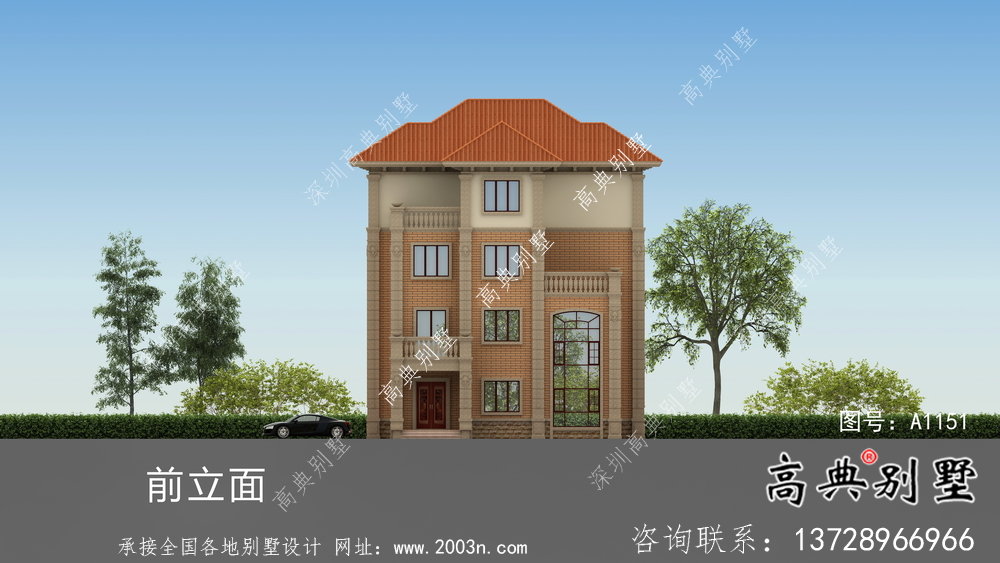 法式四層復式別墅設計圖紙