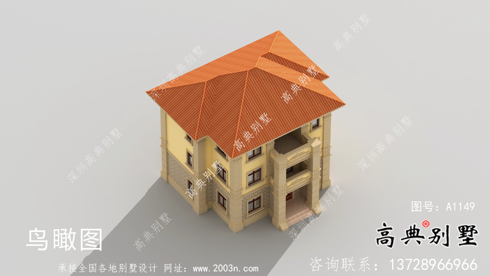 法式風格農村125平方米小別墅的設計圖