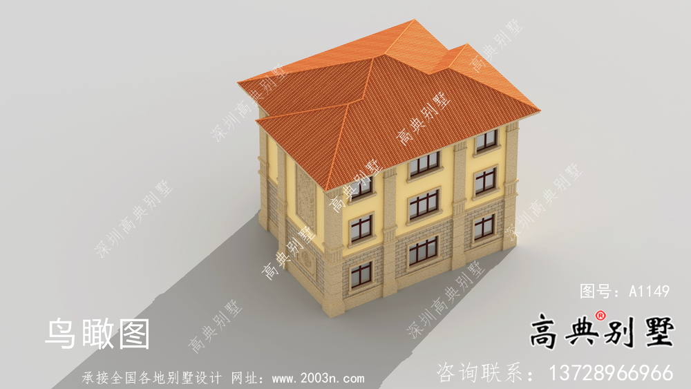 法式風格農村125平方米小別墅的設計圖