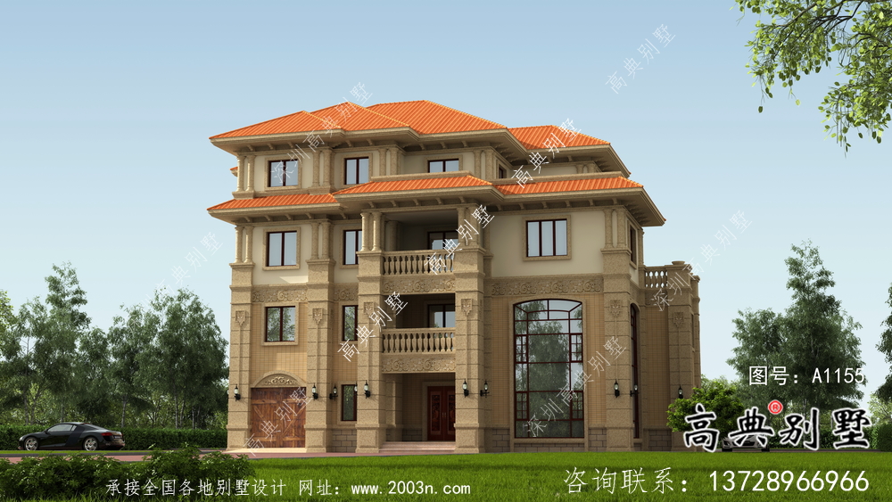 農(nóng)村四層大氣復(fù)式別墅設(shè)計圖紙