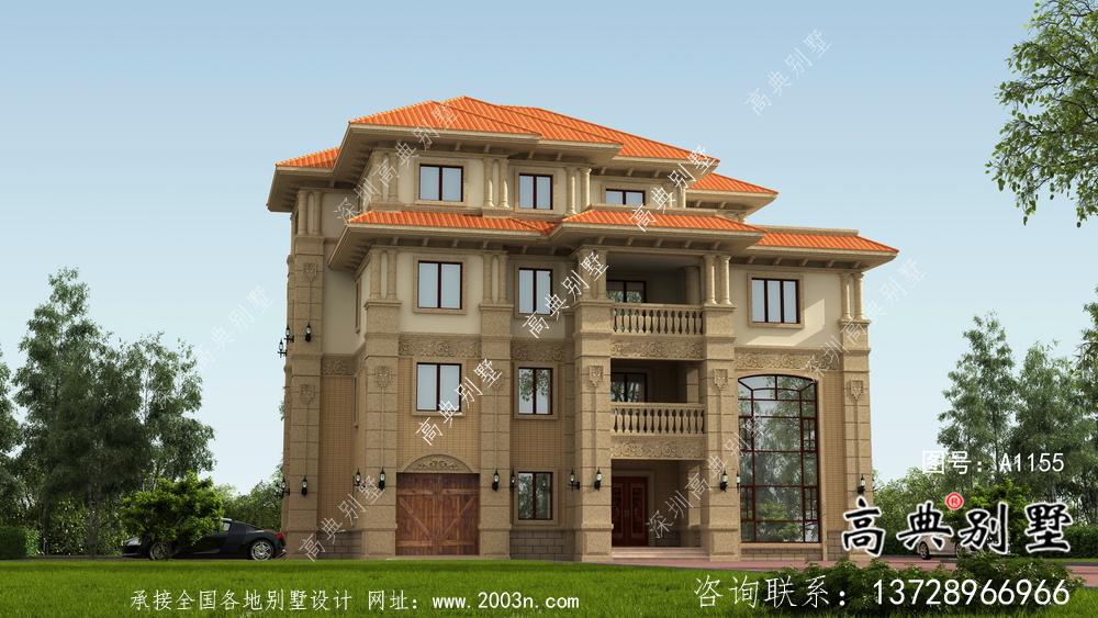 農(nóng)村四層大氣復(fù)式別墅設(shè)計圖紙