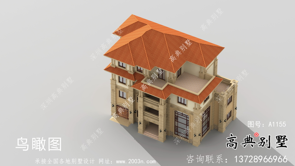 農(nóng)村四層大氣復(fù)式別墅設(shè)計圖紙
