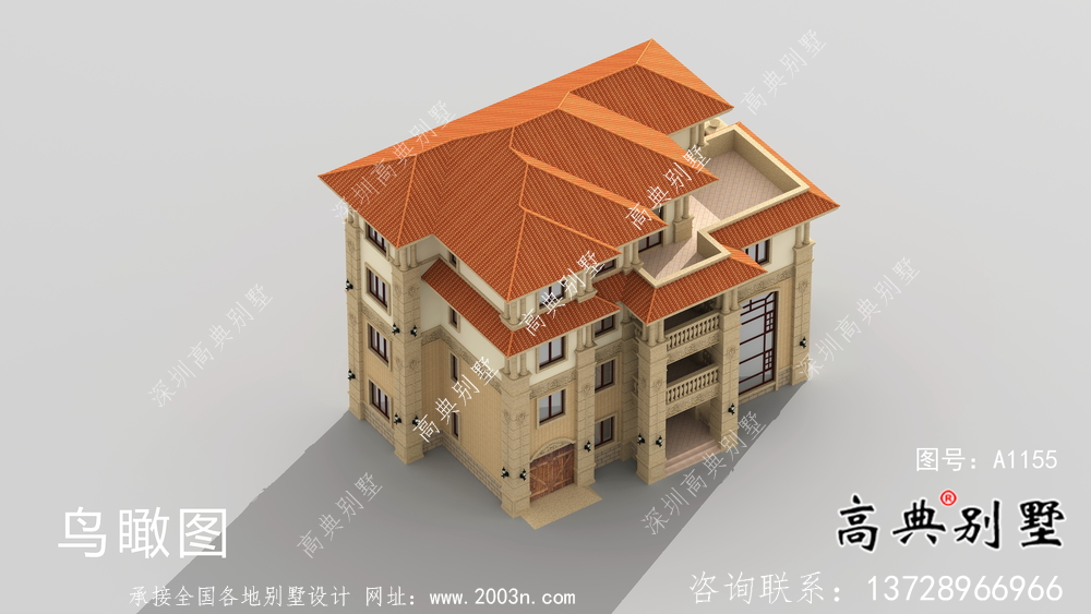 農(nóng)村四層大氣復(fù)式別墅設(shè)計圖紙