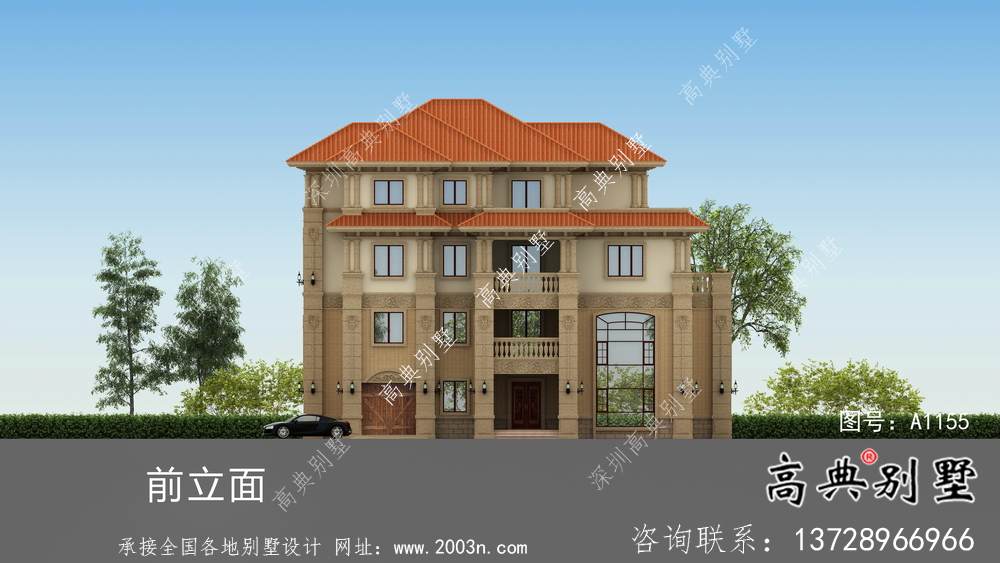 農(nóng)村四層大氣復(fù)式別墅設(shè)計圖紙