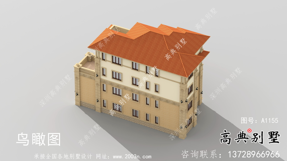 農(nóng)村四層大氣復(fù)式別墅設(shè)計圖紙