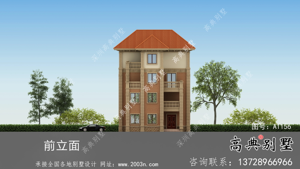 最好看的農村四層歐式別墅設計圖紙