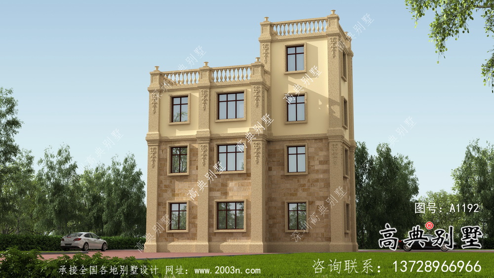 鄉村最新款歐式古典小別墅設計圖紙及設計效果圖全集