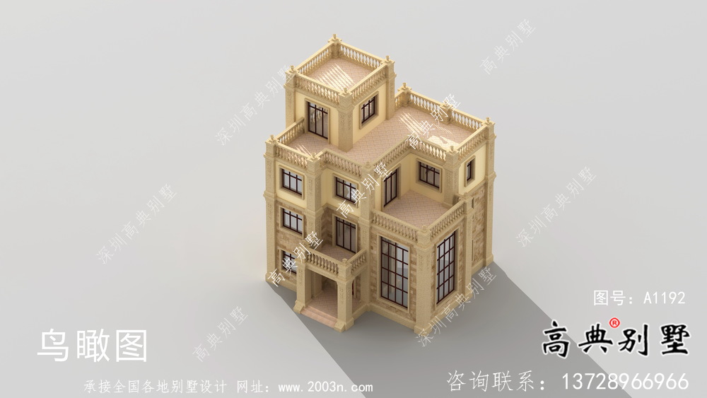 鄉村最新款歐式古典小別墅設計圖紙及設計效果圖全集