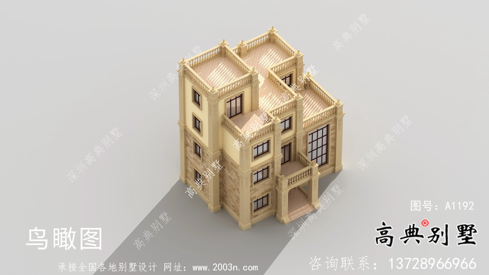 鄉村最新款歐式古典小別墅設計圖紙及設計效果圖全集
