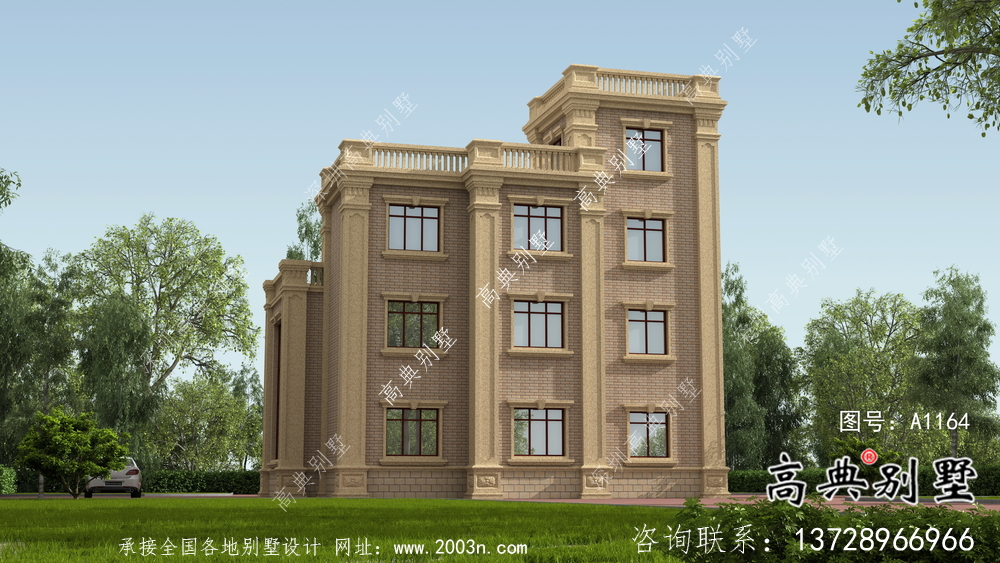 大露臺三層歐式別墅設計效果圖