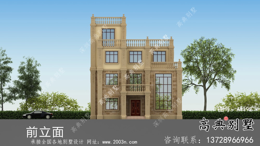 鄉村最新款歐式古典小別墅設計圖紙及設計效果圖全集