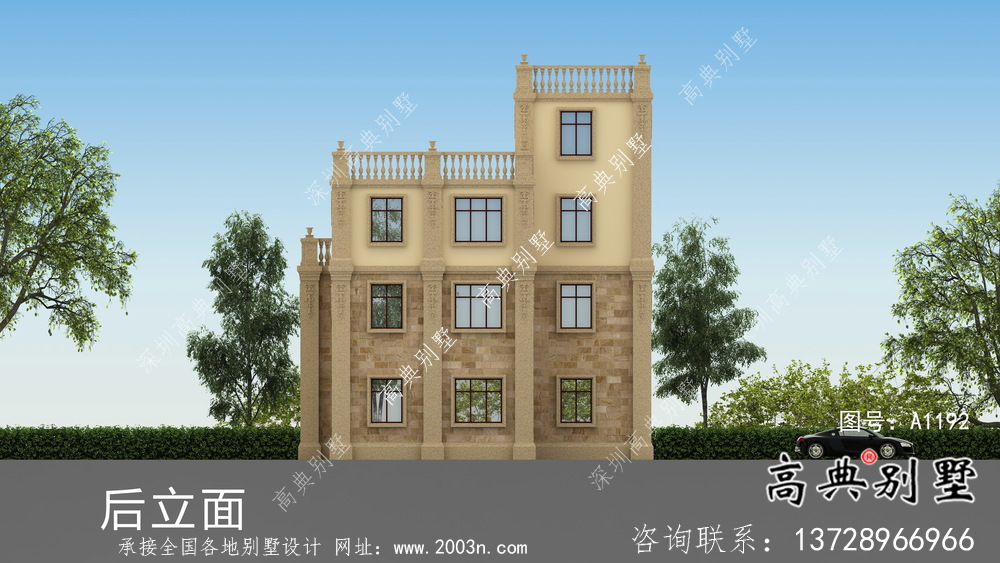 鄉村最新款歐式古典小別墅設計圖紙及設計效果圖全集